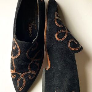 Charles Jourdan suede slippers